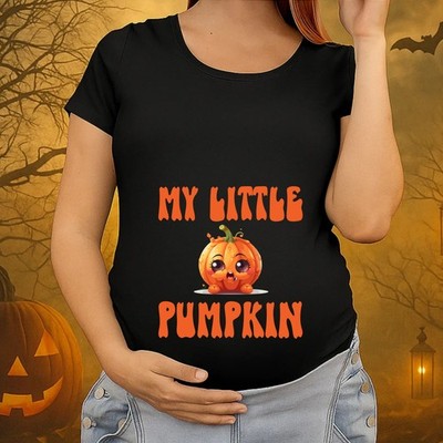 My Little Pumpkin T Shirt Halloween Pregnancy Printed Maternity Funny Women Top