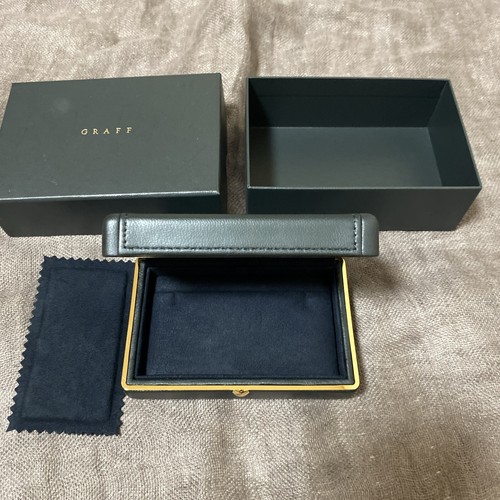 Graff authentic Jewelry Earrings / Bracelet Black leather