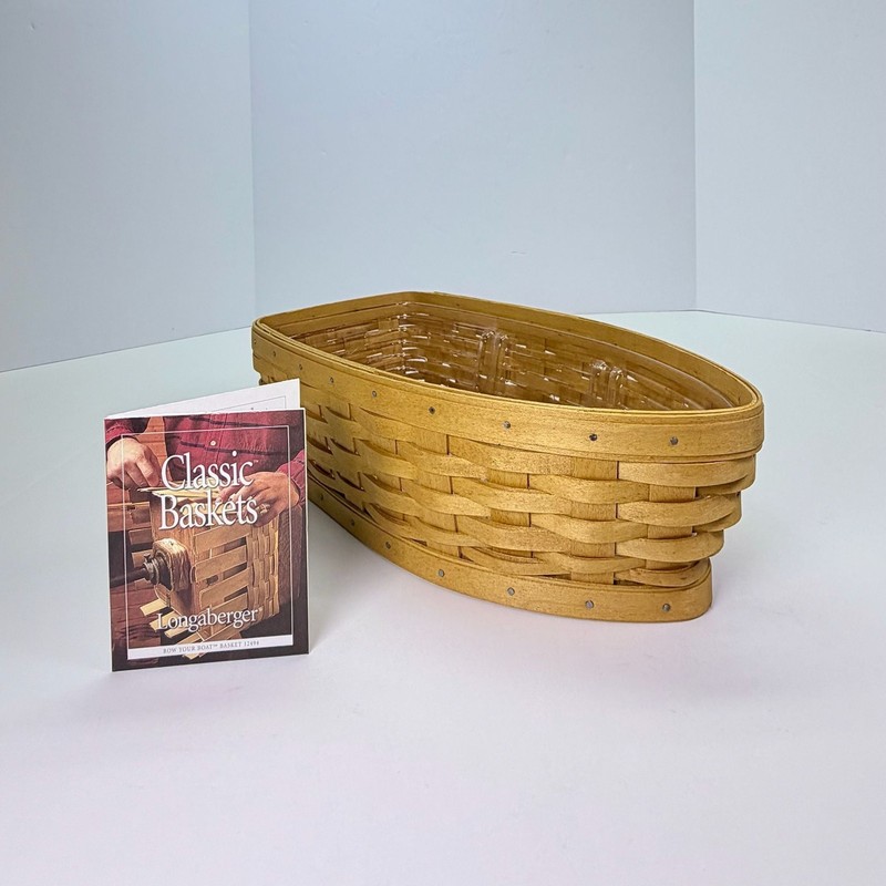 2002 Longaberger Row Your Boat Basket with Plastic Protector
