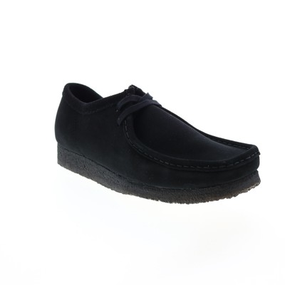 

Clarks Wallabee 26155519 Мужские черные замшевые оксфорды на шнуровке Повседневная обувь, Черный, Clarks Wallabee