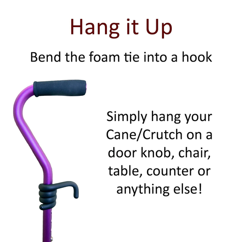 Cane Holder for Walker & Rollator - Cane Accessories for Mobility Scooter - 3 Pa