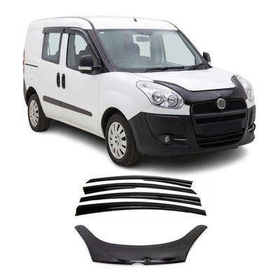 2015-2022 RAM ProMaster City Bug Shield Hood Deflector & Window Visor Kit 5Pcs S