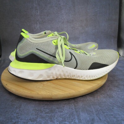 Nike Renew Run Shoes Mens Size 12 Grey Fog Volt CK6357-006