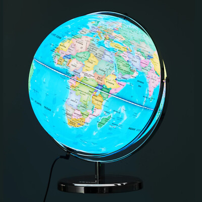 VEVOR Illuminated World Globe with Stand 13in/330.2mm Educational 720° Spinning
