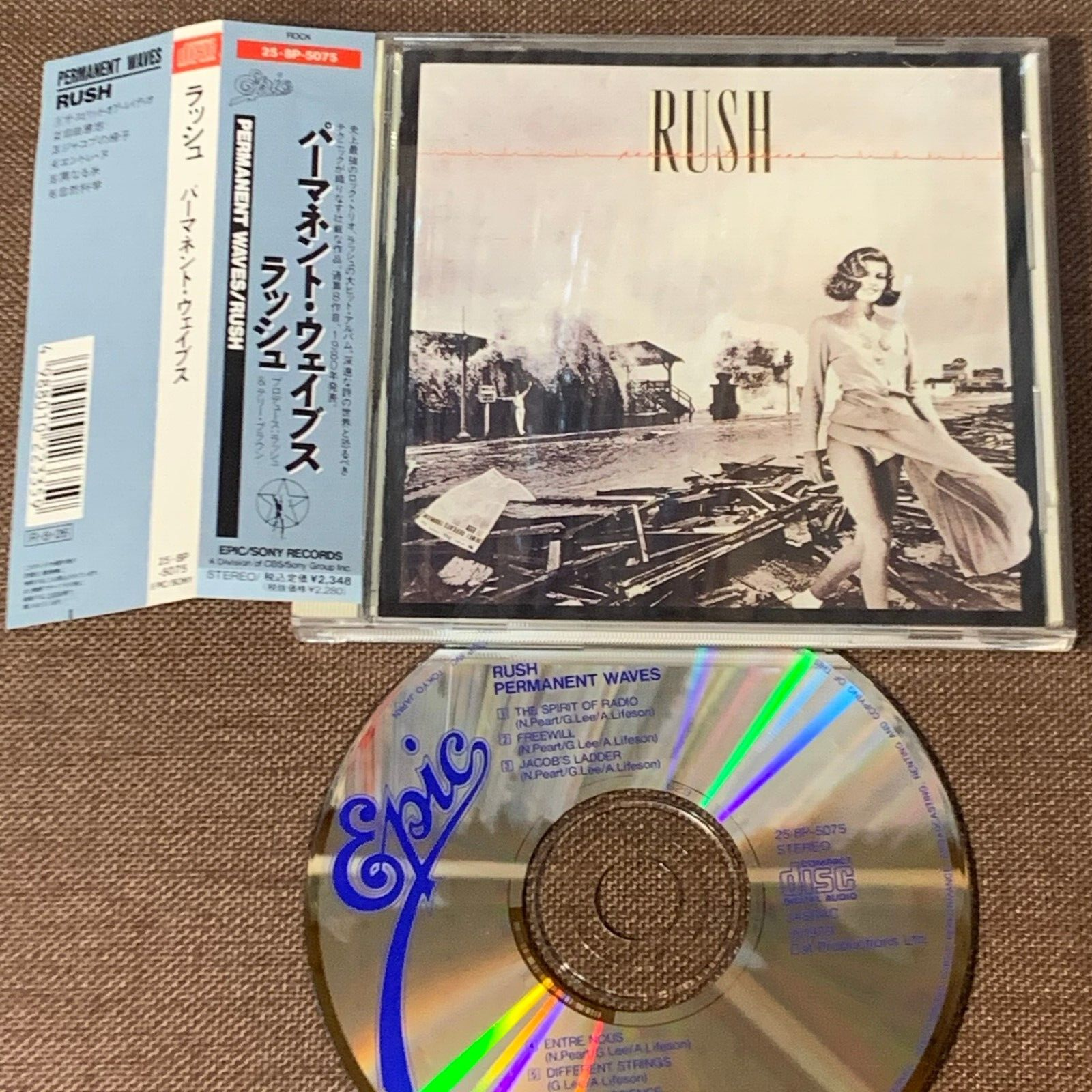 RUSH Permanent Waves JAPAN CD 25.8P-5075 w/ OBI +PS BOOKLET