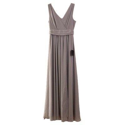 Lulu's Grey Formal Maxi Dress Women's Size Small NEW Chiffon Sleeveless