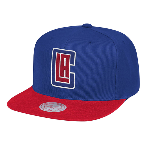 Шерстяная двухцветная бейсболка Mitchell & Ness Royal/Red NBA Los Angeles Clippers - OSFA