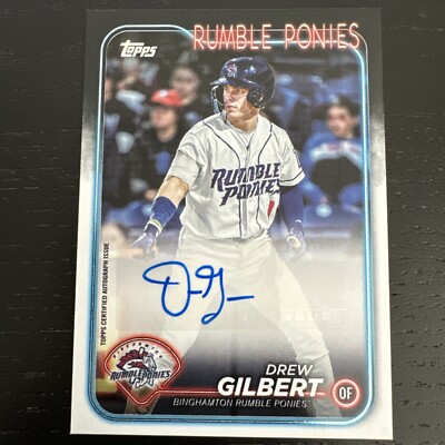 Drew Gilbert 2024 Topps Pro Debut MiLB Autographed baseball card