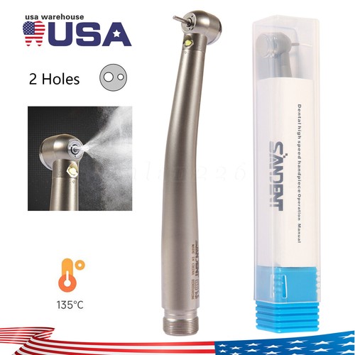 Pieza de mano LED turbina alta velocidad fibra óptica dental estilo NSK 2 Holes