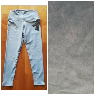 EVOLUTION & CREATION Stone Wash Womens Medium High Waist 25'' Yoga Pants Leggings