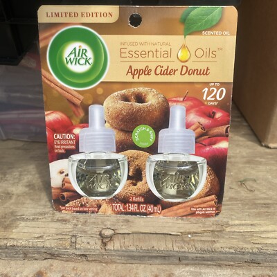 NEW Air Wick Apple Cider Donut Scented Oil* 2 Count*  Essential Oil