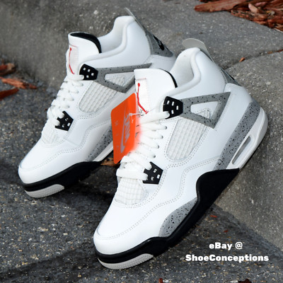 Nike Air Jordan 4 Retro OG (GS) Shoes "White Cement" IB4171-100 Multi Sizes NEW