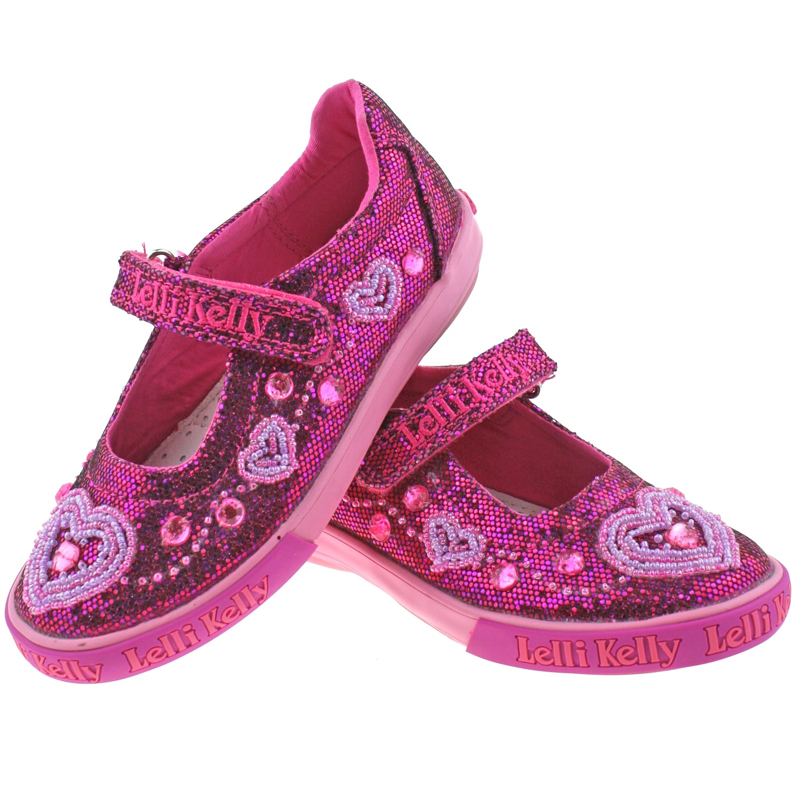 GW01 Purple Glitter Abigail Baby Dolly Shoes Lelli Kelly LK6000