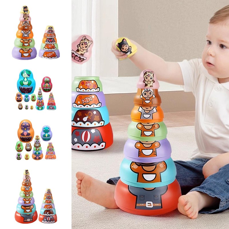 Russian Nesting Doll Toys Animal Pattern Nesting Toys Shockp