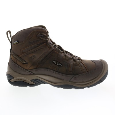 Keen Circadia Mid Waterproof 1026769 Мужские коричневые кожаные походные ботинки на шнуровке