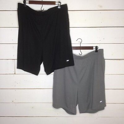 New Amazon Essentials Performance Shorts, Loose-Fit Black/Grey, 2 Pack Men s 2XL