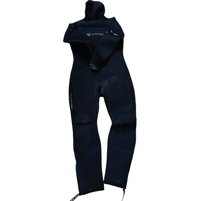 XCEL Mens Full Body Wetsuit With Hood Black Length 62'' Under Arm To Underarm