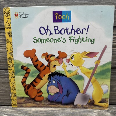 Vtg 1997 Winnie the Pooh Oh Bother Someone's Fighting Golden Books Nikki Grimes