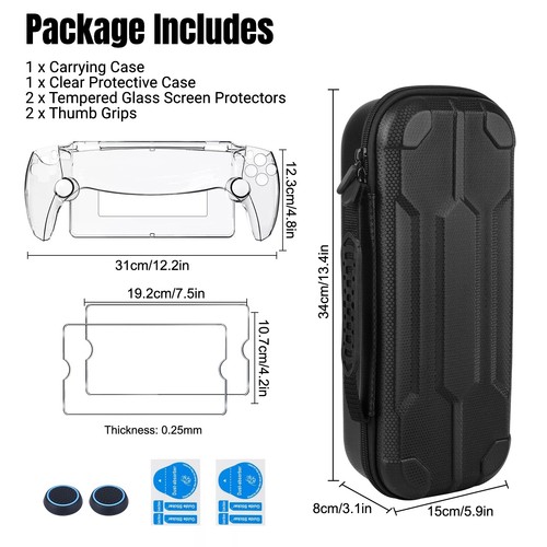 Carrying Case for Playstation Portal Remote Player, Hard Shell Protective Cover