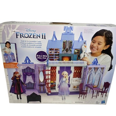 Disney Frozen II Fold & Go Arendelle Castle Folding Dollhouse 31'' x 30'' New