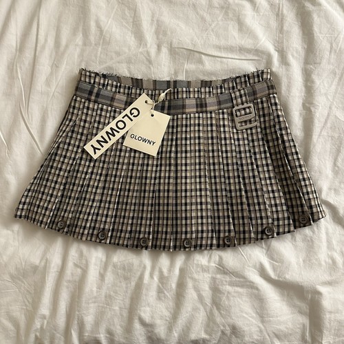 ★GLOWNY★G STRAIGHT WOOL MINI SKIRT (BROWN)★正規品/送料込 carolina-mini-skirt_brown_02.