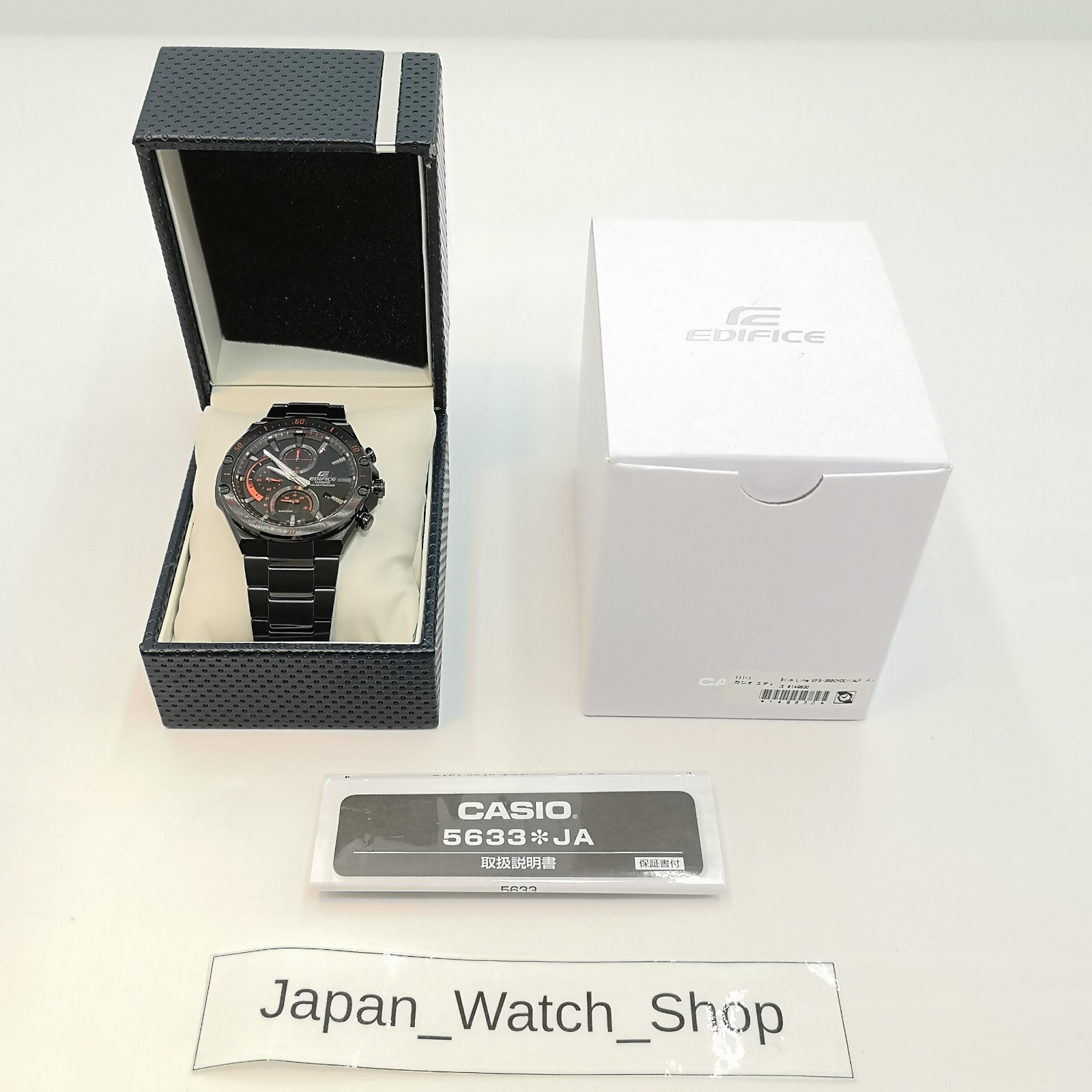 Pre-owned Casio Edifice Efs-s560ydc-1ajf Black Solar Men's Watch In Box