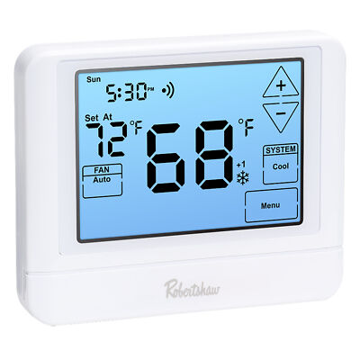 Robertshaw WiFi Programmable Multi-Stage Wall Thermostat Touchscreen RS10420T