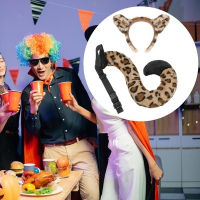 Ears and Tail Set for Women Hair Hoop for Role Playing Dance Funny Gifts