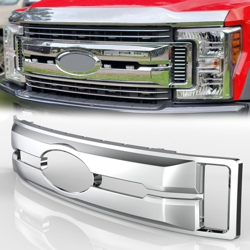 For Ford F250 F350 F450 F550 XL 2017-2019 Chrome Grille Overlay Grill Covers