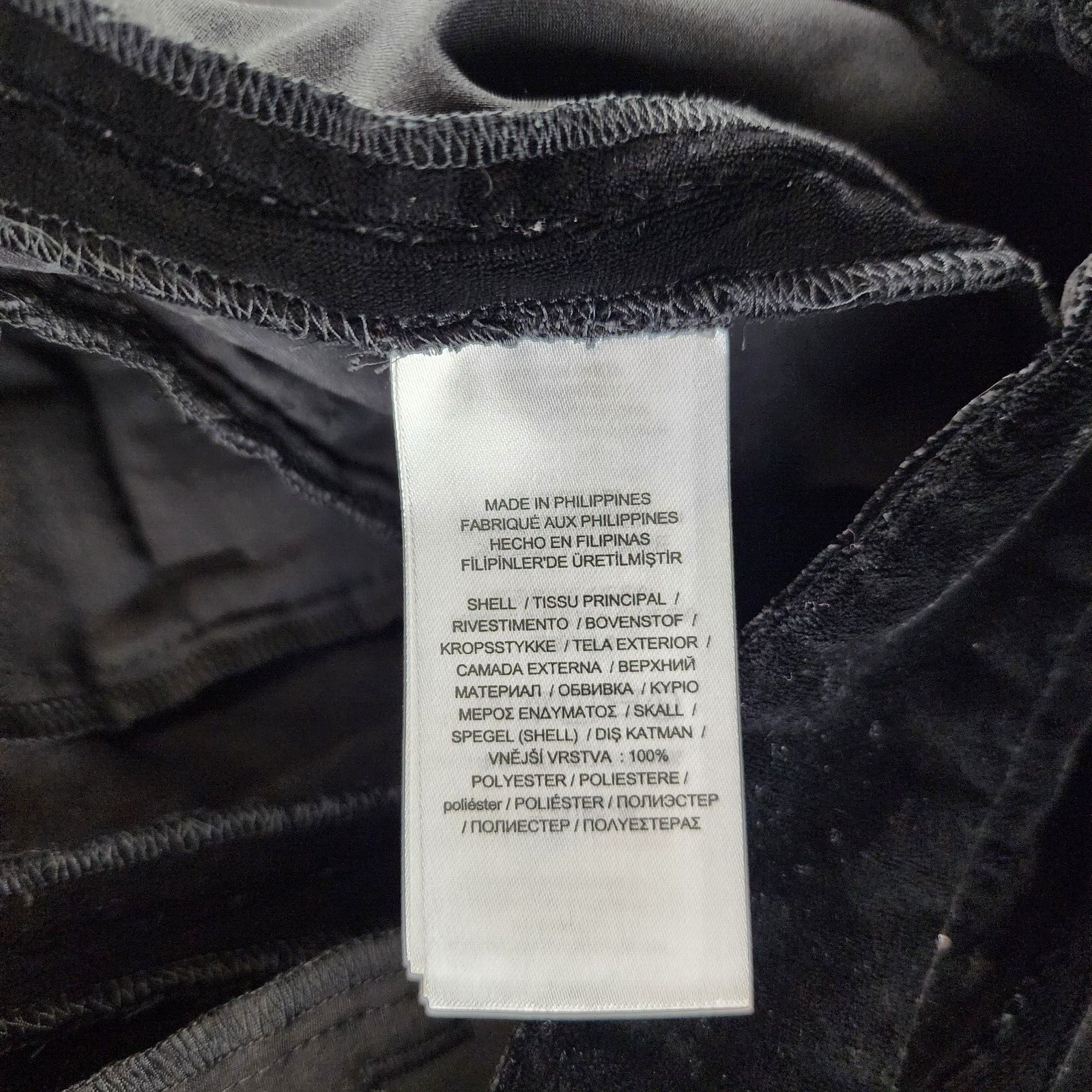 Lauren Ralph Lauren Velvet Wide Leg Pants Womens 10 Black Zip Hook & Bar Closure - Picture 11 of 14