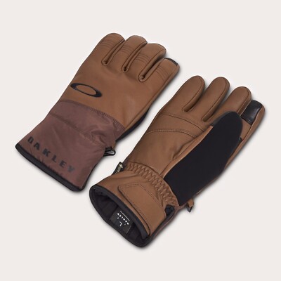$120 Oakley Ellipse Goatskin Leather Gore-Tex Ski Snow Gloves Touch Screen S