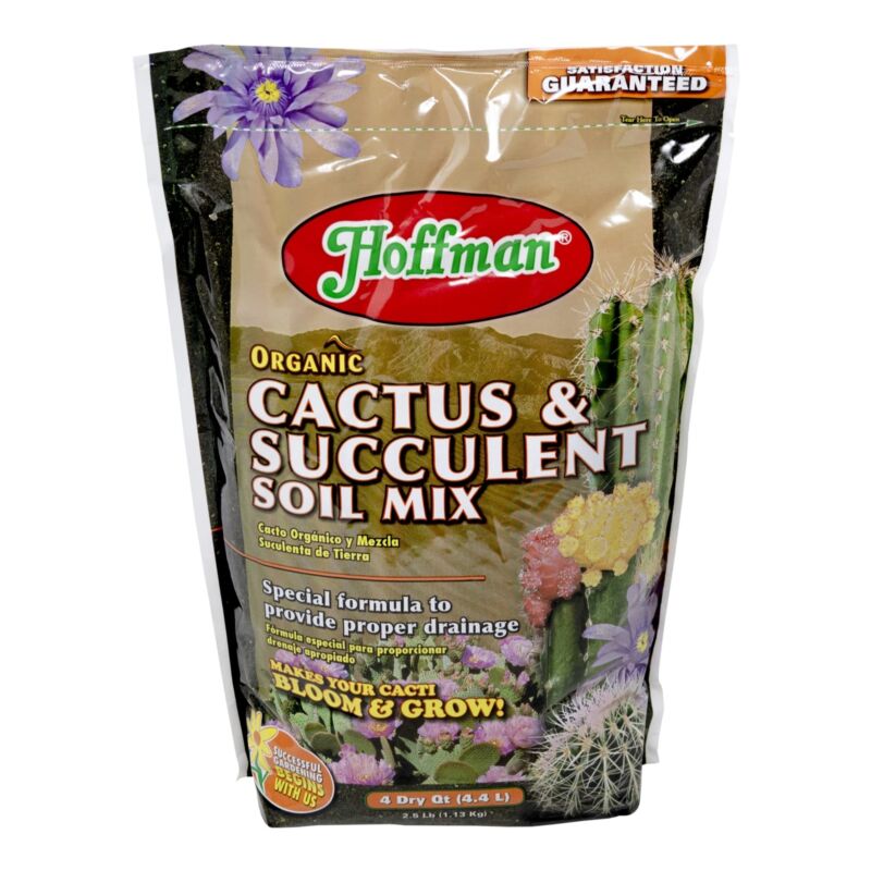 Hoffman 10404 Organic Cactus And Succulent Soil Mix, 4 Quarts