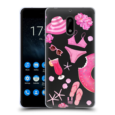 HEAD CASE DESIGNS PINK SUMMER SOFT GEL CASE FOR NOKIA PHONES 1