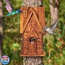 MIXUMON Bird Houses for Outside, Outdoor 2 Bird House Room for 2 Bird Families Bluebird Finch Cardinals Hanging Birdhouse for Garden (Style 11)