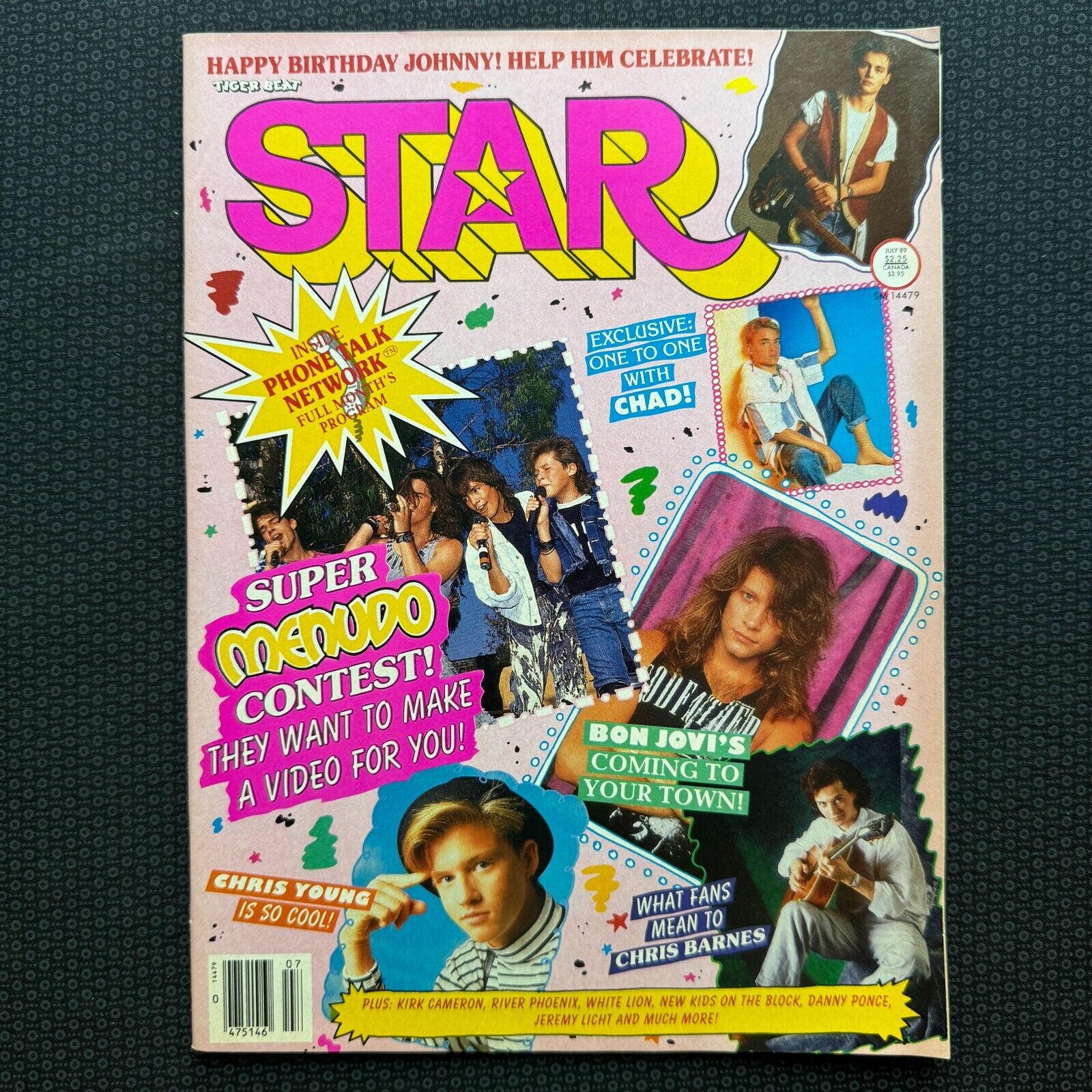 TIGER BEAT STAR Magazine July 1989 River, Kirk, Menudo TIGER BEAT STAR Magazine July 1989 River, Kirk, Menudo