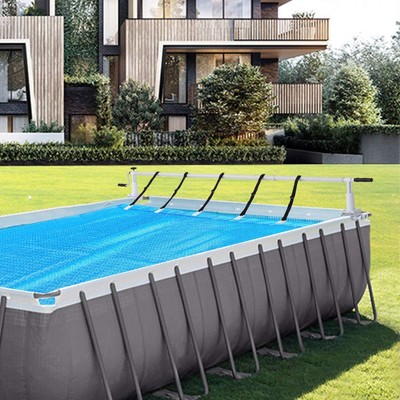 VINGLI 16 FT Solar Pool Cover Reel for Above Ground Swimming Pool Solar Blanket