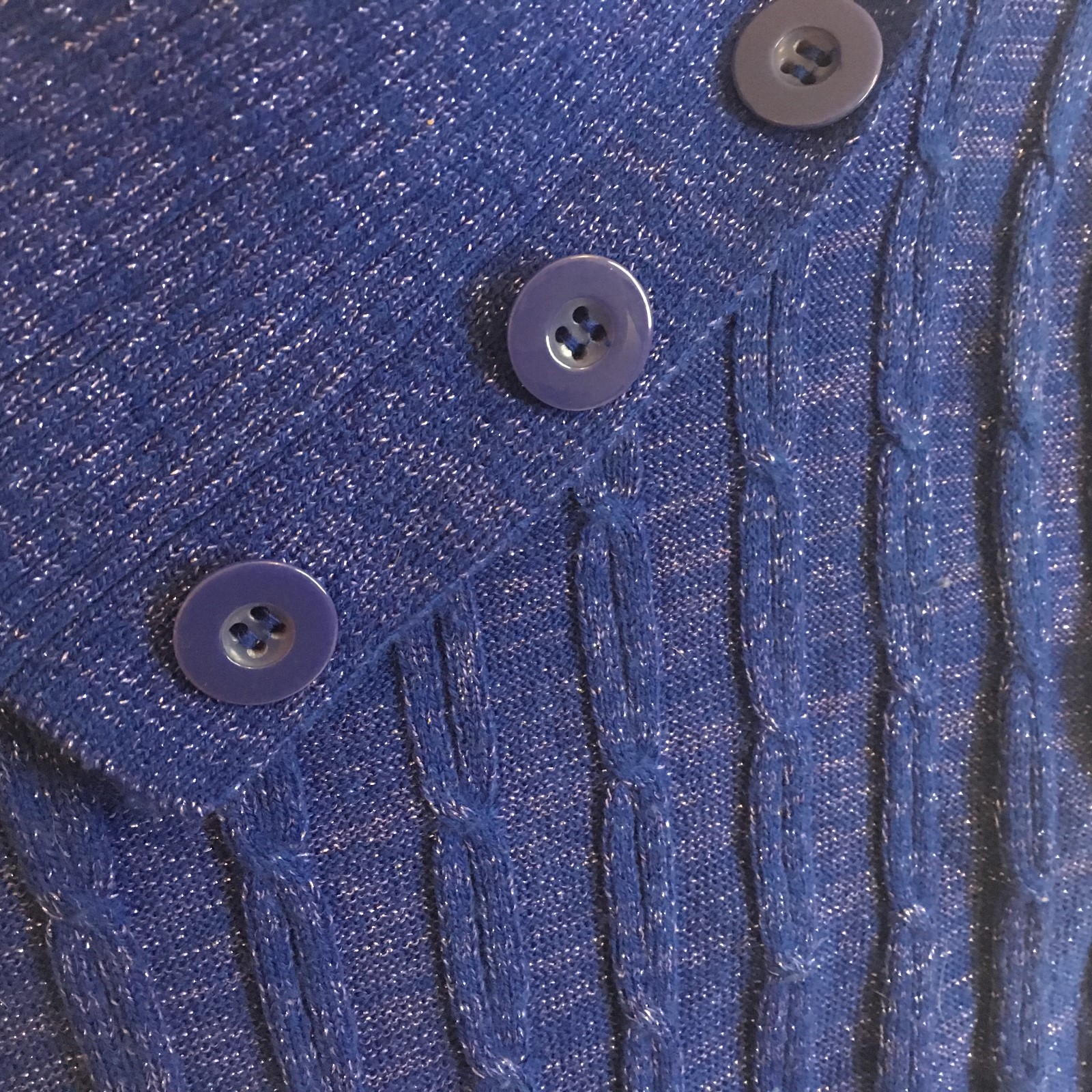 Sweater Project Kids Size Small 7/8 Royal Blue & Silver Girls Sweater Knit Shirt