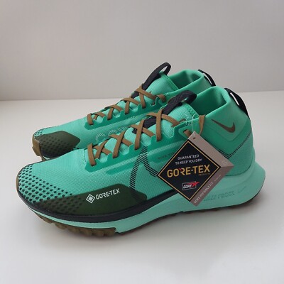 Men's 10.5 Nike React Pegasus Trail 4 GORE-TEX Green Olive Shoes DJ7926-301 NEW