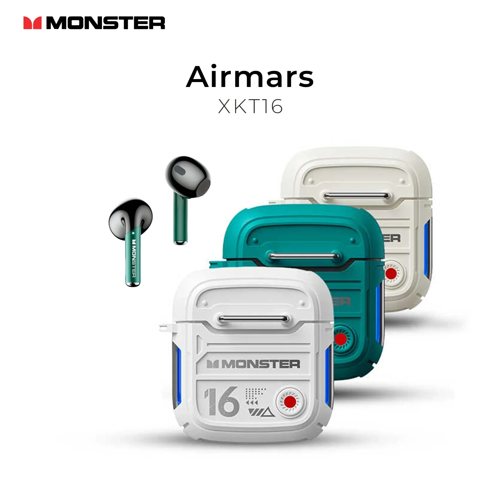 MONSTER AIRMARS XKT16 ワイヤレスゲーミングヘッドセット Monster Airmars XKT16 Bluetooth Gaming Earbuds By FedEx | eBay