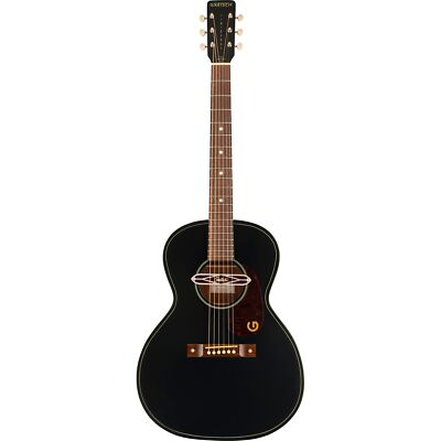 Gretsch Deltoluxe Concert Acoustic Guitar, Tortoiseshell Pickguard, Black Top