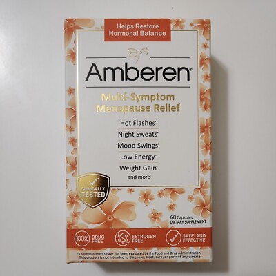 Amberen multi symptom Menopause Relief Capsules 60 caps Exp 2026+