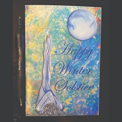 Winter Solstice Greeting Card with The Charge of the Goddess FREE SHIPPING