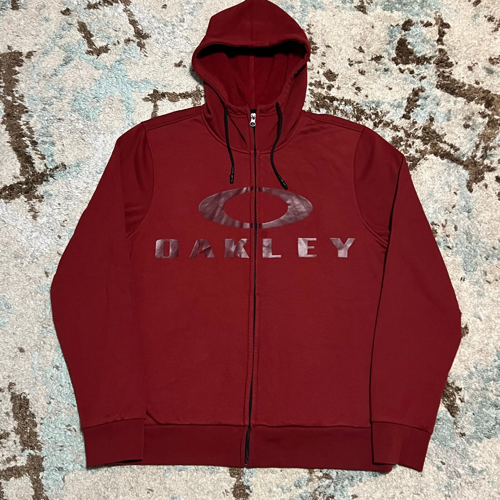 メンズウェア 11's OAKLEY Big Logo Zip-up Blouson Oakley Men's Medium Zip up Hoodie Dark heather Gray big O
