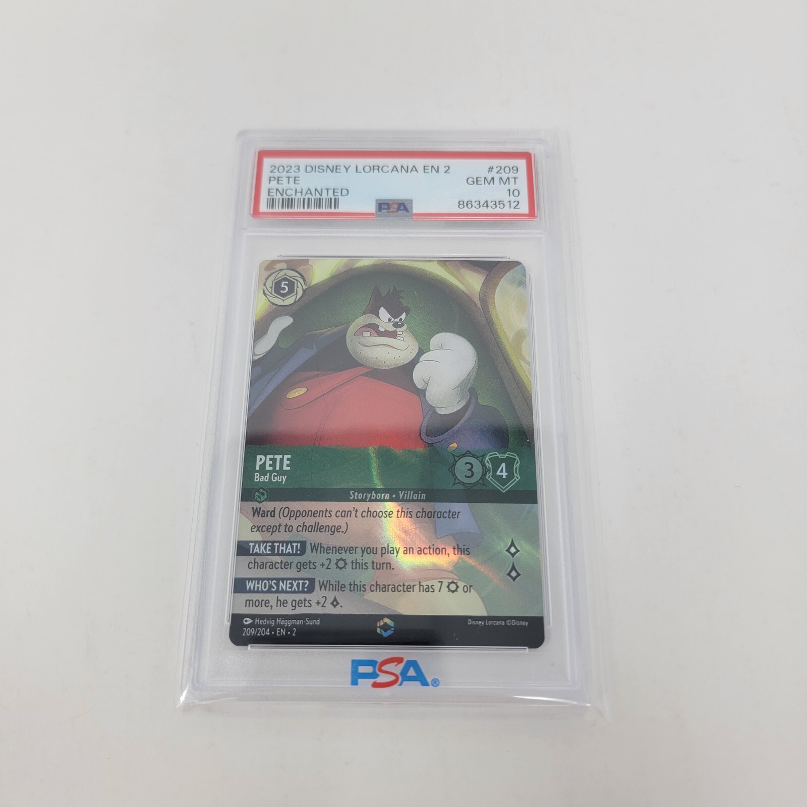 PSA10 Disney Lorcanaピート #209 2023 Disney Lorcana EN 2 Enchanted #209 Pete - PSA 10 GEM