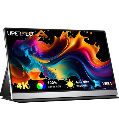15.6'' 4K Portable Monitor 3840*2160 4K Portable Display Gaming Monitor USB C OTG