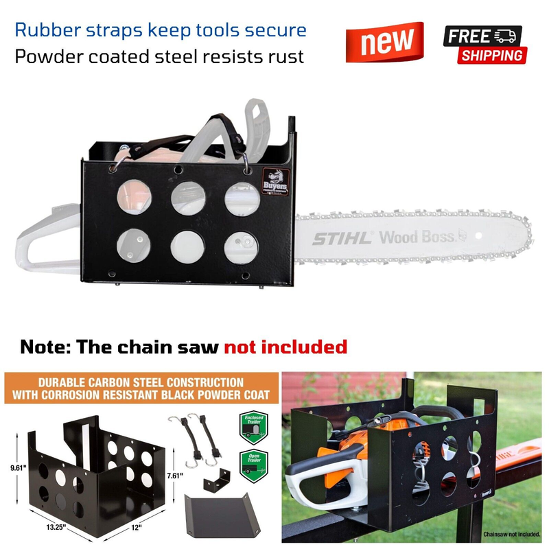 Rack Holder for Truck/Trailer Storage Chainsaw/ Hedge Trimmer/ Handheld Blower