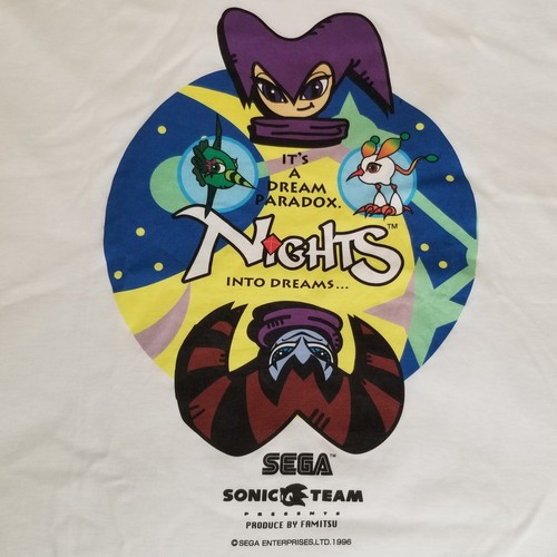 Sega Nights Into Dreams T-Shirt 1996 Sonic Team Saturn