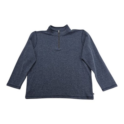 GAP Men's Heather Navy Blue Quarter Zip Pullover Cotton Poly Sweatshirt Size XL