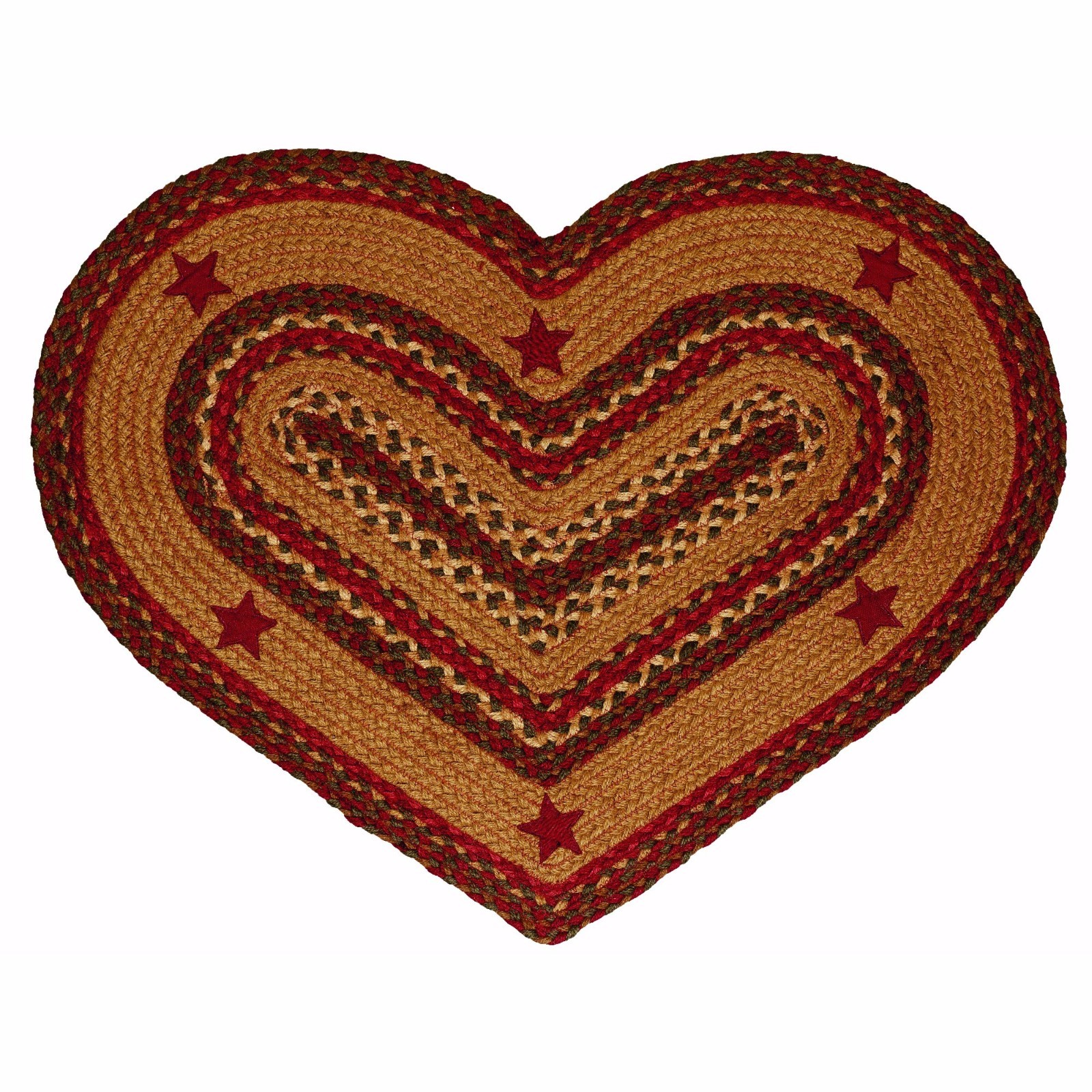 IHF Home Decor Braided Area Rug Heart Carpet Serenity 20' x 30' Jute