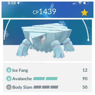 Avalugg Pokemon Trade Go L16 Pokémon Go Pvp 2 Charge Moves Great 1500